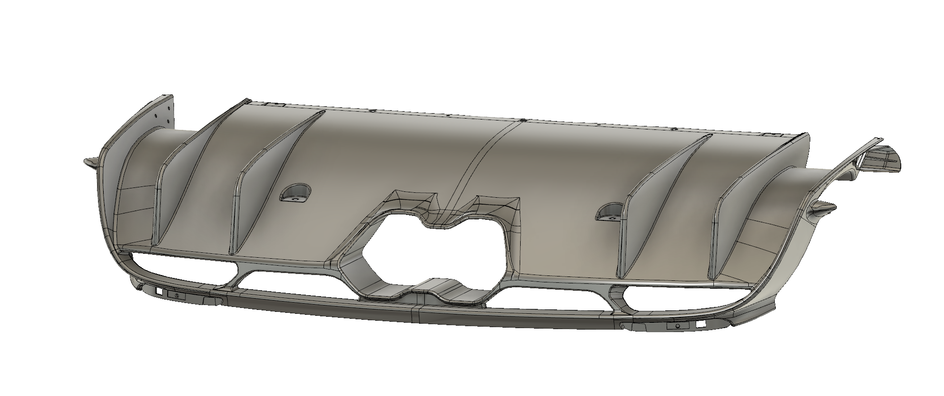 Rear Bumper Diffuser for Giulia GTAm - view 3